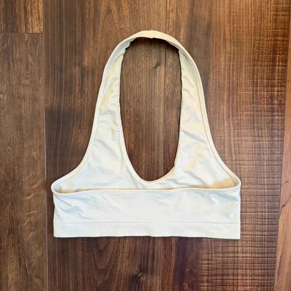 Intimately Free People Super Soft Pale Celery Green Halter Top Bra - xs